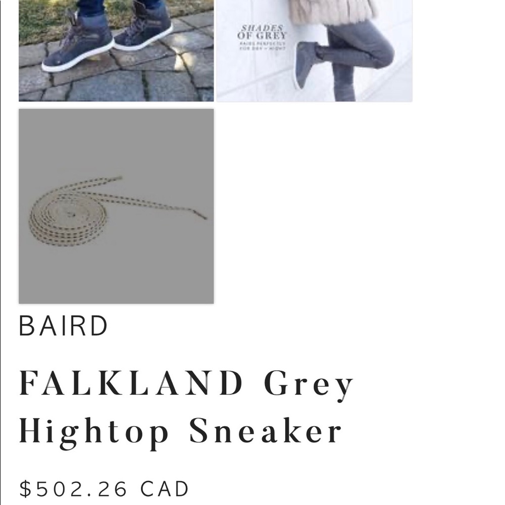 BAIRD Designer High Top Sneaker - Picture 3 of 7